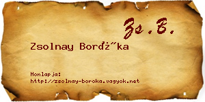 Zsolnay Boróka névjegykártya